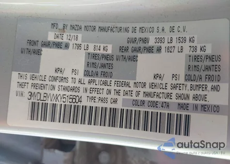 2019 Toyota Yaris Le из США, поврежденный, VIN 3MYDLBYVXKY515604